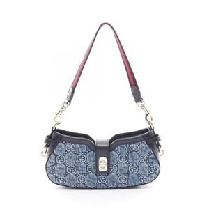 Gucci Moonside GG Denim Handbag, Leather Women's, Blue/Navy, 786015